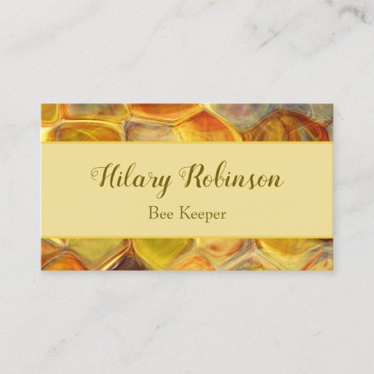 Abstracte imker van Honeycomb Visitekaartje (Voorkant)