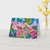 Abstracte impressionist Floral Art Note Kaart (Gele Bloem)