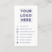 Abstracte Indigo Blue Custom Unique Agaat Visitekaartje (Achterkant)