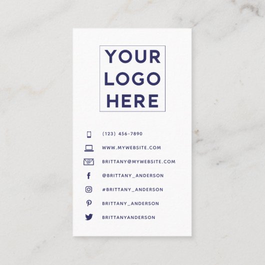 Abstracte Indigo Blue Custom Unique Agaat Visitekaartje (Achterkant)