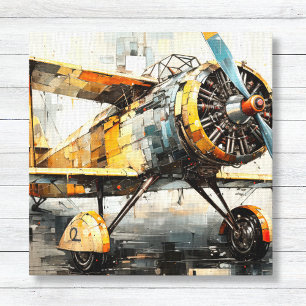 Abstracte industriële tweedekker canvas afdruk