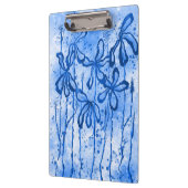 Abstracte Inked Flowers Blauw Klembord (Links)