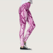 Abstracte Inked Flowers roze Leggings (Rechts)