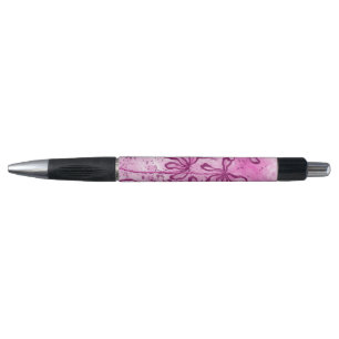Abstracte Inked Flowers roze Lelies Pen