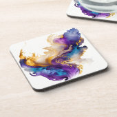 Abstracte inkt bier onderzetter (Linkerzijde)