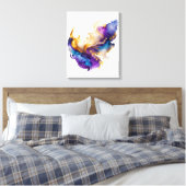 Abstracte inkt canvas afdruk (Insitu (Slaapkamer))