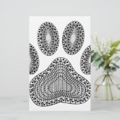 Abstracte inktpagina afdrukken briefpapier (Staand voorkant)