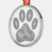 Abstracte inktpagina afdrukken metalen ornament (Links)