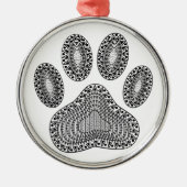 Abstracte inktpagina afdrukken metalen ornament (Voorkant)