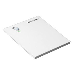 Abstracte inktsplotter met GOLF-bal en TEKST Notitieblok