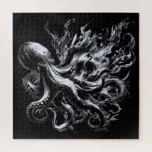 Abstracte inktvloeistof Octopus Kraken Legpuzzel