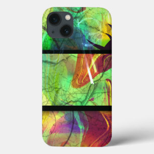 Abstracte iPad-draagtas met dop iPhone 13 Hoesje