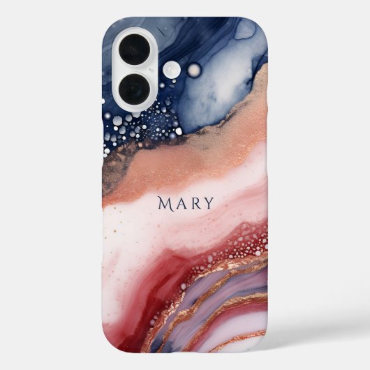 Abstracte iPhone hoesje. Aangepaste naam. Case-Mate iPhone Case (Achterkant)