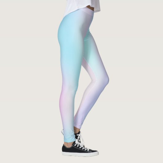 Abstracte Iridescent Achtergrond pasteelkleuren Leggings (Rechts)
