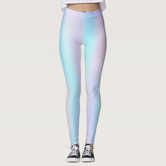 Abstracte Iridescent Achtergrond pasteelkleuren Leggings (Voorkant)