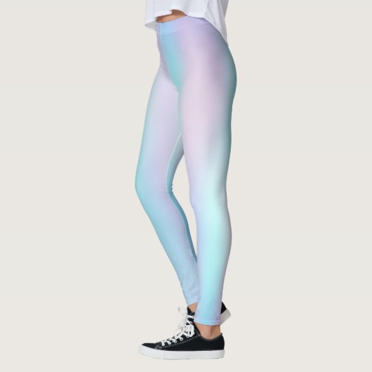 Abstracte Iridescent Achtergrond pasteelkleuren Leggings (Links)