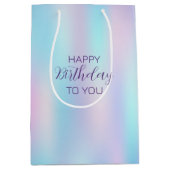 Abstracte Iridescent Achtergrond pasteelkleuren Medium Cadeauzakje (Voorkant)