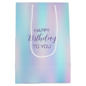 Abstracte Iridescent Achtergrond pasteelkleuren Medium Cadeauzakje (Achterkant)