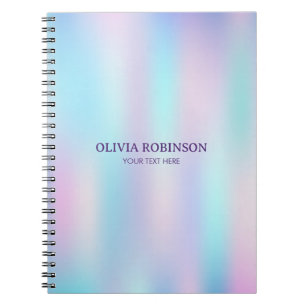 Abstracte Iridescent Achtergrond pasteelkleuren Notitieboek