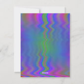 Abstracte Iridescent Color Streak Blank Kaart (Achterkant)