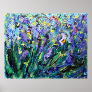 Abstracte Iris Flower Fine Poster Prints