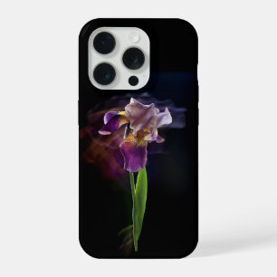 Abstracte Irisbloem – Elegante Bloemschilderkunst iPhone 15 Pro Hoesje