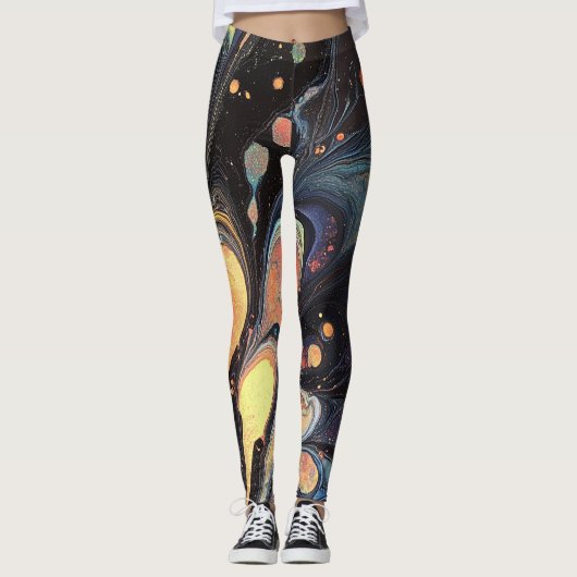 Abstracte iriserende kunst Leggings (Voorkant)