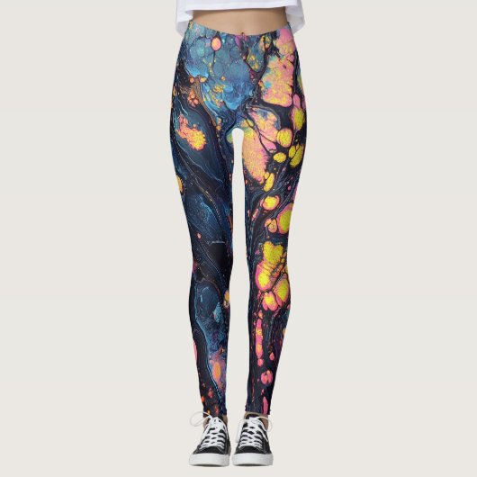 Abstracte iriserende kunst Leggings (Voorkant)