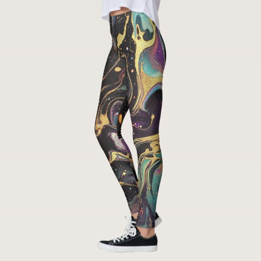 Abstracte iriserende kunst Leggings (Links)