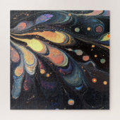 Abstracte iriserende kunst puzzel (Horizontaal)