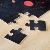 Abstracte iriserende kunst puzzel (Zijkant)