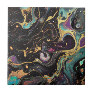Abstracte iriserende kunst Tegel Tegeltje