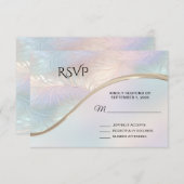 Abstracte iriserende RSVP-kaart RSVP Kaartje (Voorkant / Achterkant)