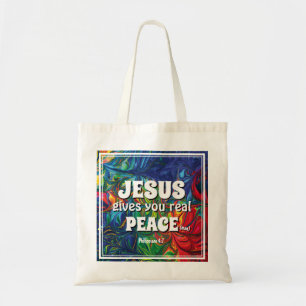 Abstracte JESUS GEEFT U ECHT VREDE Tote Bag