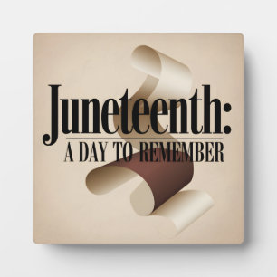 Abstracte Juneteenth Een dag om te onthouden Fotoplaat