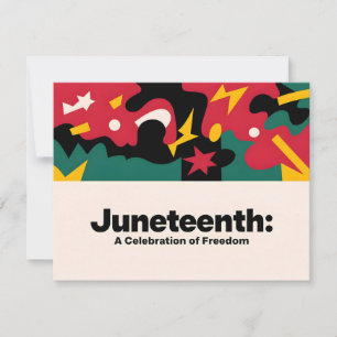 Abstracte Juneteenth Een viering van Freedom Desi Feestdagenkaart