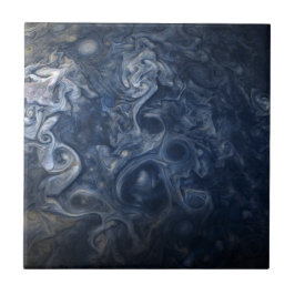 Abstracte Jupiter Blues Space Ceramic Tile Tegeltje