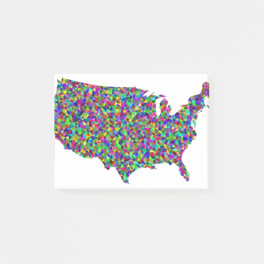 Abstracte kaart van Amerika Post-it® Notes (Voorkant)