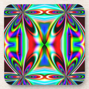 Abstracte Kaleidoscoop Kleurrijk Ontwerp-11438 Bier Onderzetter