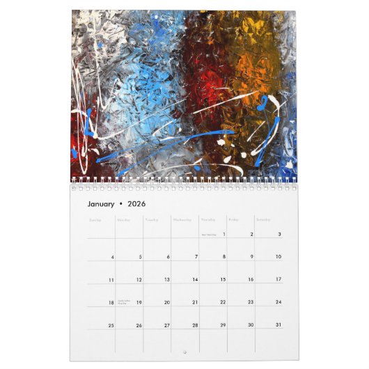 abstracte kalender 2017 (Jan 2026)