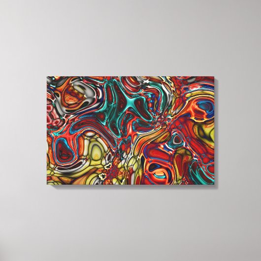 ABSTRACTE KANVAS KUNSTAFDRUKKING MET KLORFEUILLE S CANVAS AFDRUK (Voorkant)