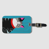 Abstracte kat bagagelabel (Voorkant (horizontaal))