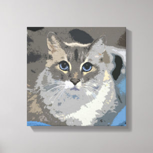 Abstracte kat canvas afdruk