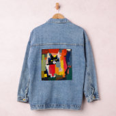 Abstracte kat denim jacket (Hangar)