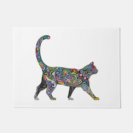 Abstracte kat deurmat (Voorkant)