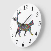 Abstracte kat grote klok (Hoek)