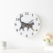 Abstracte kat grote klok (Huis)
