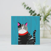 Abstracte kat kaart (Staand voorkant)