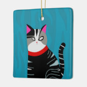 Abstracte kat keramisch ornament (Links)