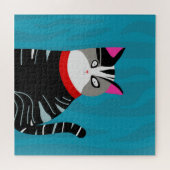 Abstracte kat legpuzzel (Horizontaal)